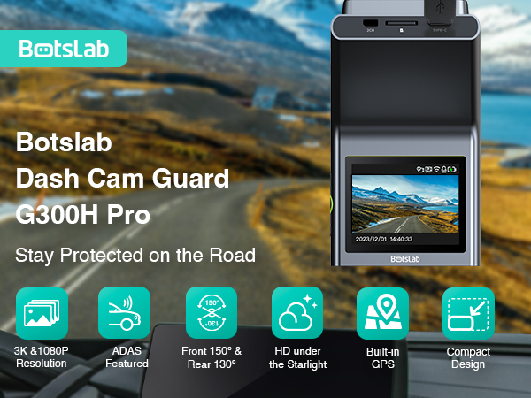 Botslab Dash Cam G300H Pro